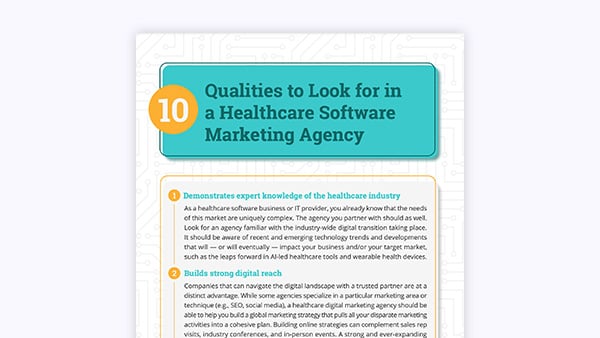 10 Qualities to look for in a Healthcare Software Marketing Agency