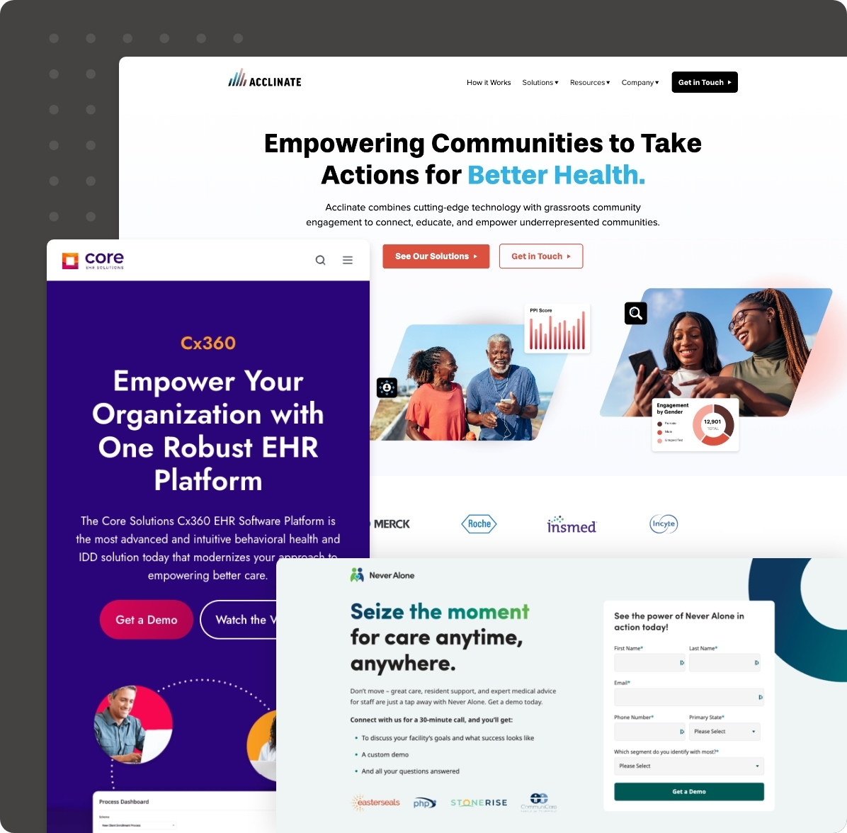 Client website collage